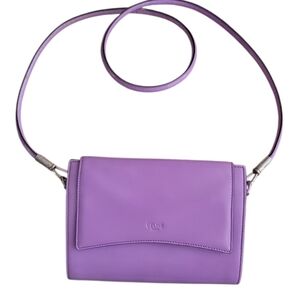 CELINE Lilac Compact Leather Crossbody Bag